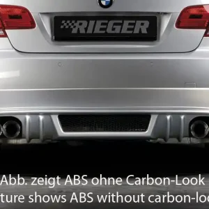 Cenový Hit Rieger spoiler pod zadní nárazník pro BMW řada 3 E92, E93 kabriolet, kupé před faceliftem r.v. 03/07-02/10, 09/06-02/10, plast ABS s povrchovou úpravou Carbon-Look, mimo 335i a 335d, pro vozy s dvojitými koncovkami na obou stranách