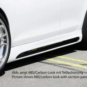 Rieger boční práh mont. strana levá pro Volkswagen Golf 6 vč. GTD, GTI 3-dvéř., 5-dvéř., kabriolet, variant, plast ABS s povrchovou úpravou Carbon-Look, s prolisem a výřezem Bezpečná Platba