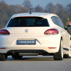 Rieger nástavec zadního nárazníku pro Volkswagen Scirocco 3 13 2-dvéř. před faceliftem, plast ABS s povrchovou úpravou Carbon-Look Novinka
