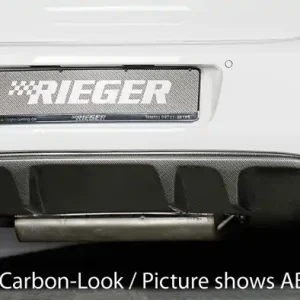 Rieger vložka zadního nárazníku pro Volkswagen Golf 6 3-dvéř., 5-dvéř., plast ABS s povrchovou úpravou Carbon-Look, pro orig. koncovku vlevo Objednat Nyní