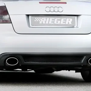 Rieger vložka zadního nárazníku pro Audi A4 8H kabriolet, plast ABS s povrchovou úpravou Carbon-Look, pro sportovní koncovky na obou stranách 140x90 mm Značkový
