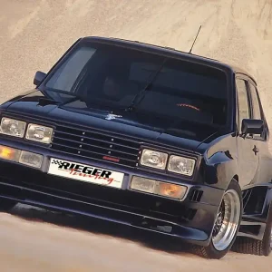 Oblíbený Rieger boční díl widebody II pro Volkswagen Golf 1 3-dvéř., 74-83, GFK (laminát), mont. strana levá