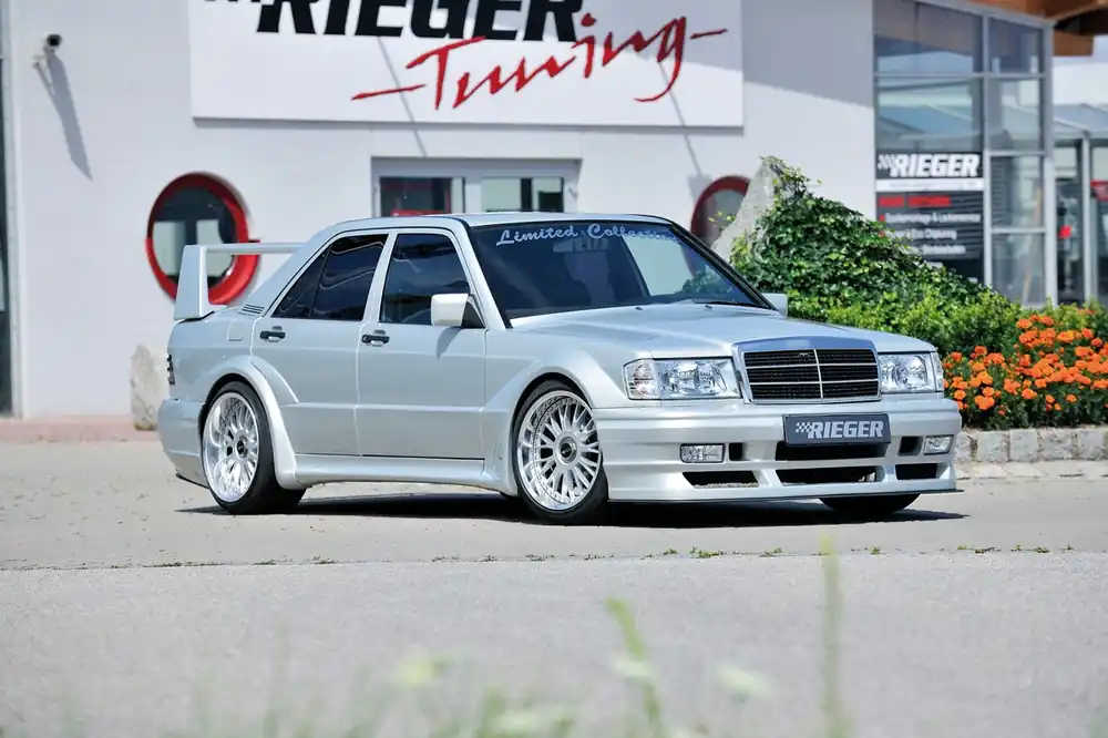 Rieger boční díl widebody II pro Mercedes 190 W201 sedan, GFK (laminát), mont. strana levá, zadní Must-Have