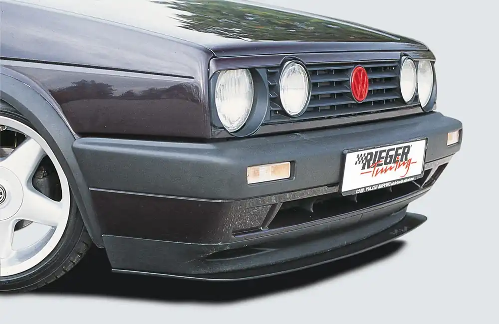 Přímo Od Výrobce Rieger lipa pod přední nárazník pro Volkswagen Golf 2, 83-91, plast ABS bez povrchové úpravy, pro GL, GTi od r.v. 8/89 s orig. nárazníkem