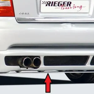 Tovární Cena Rieger lipa pod zadní nárazník pro Opel Astra G 3-dvéř., cabrio, kupé, plast ABS bez povrchové úpravy