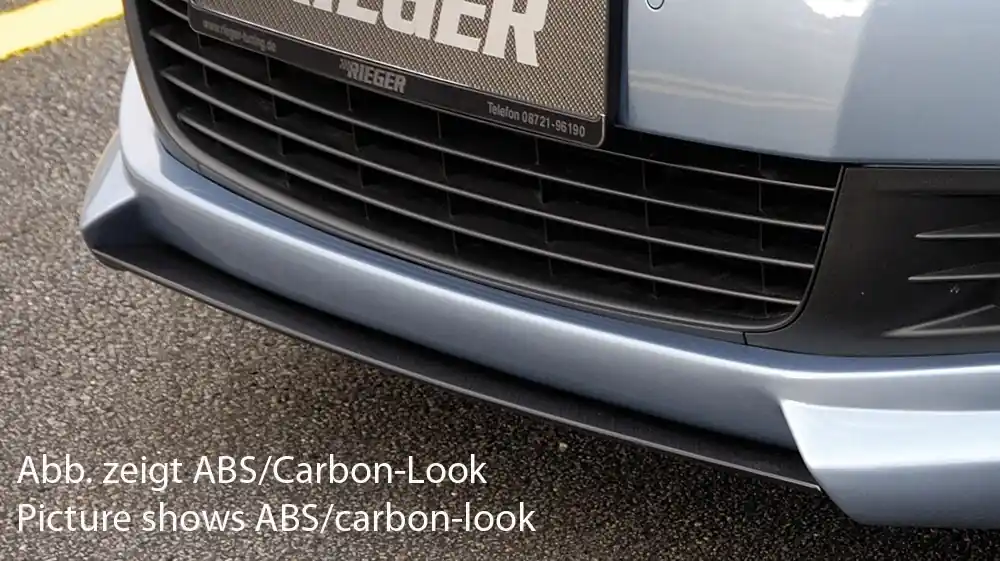 Rieger lipa pod přední nárazník Rieger pro Volkswagen Golf 6 3-dvéř., 5-dvéř., kabriolet, plast ABS bez povrchové úpravy Odeslání Ihned