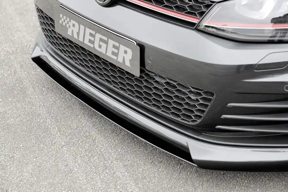 Rieger lipa pod přední nárazník Rieger pro Volkswagen Golf 7 GTD, GTI 3-dvéř., 5-dvéř. před faceliftem, 04/13-12/16, 06/13-12/16, plast ABS bez povrchové úpravy Autentický