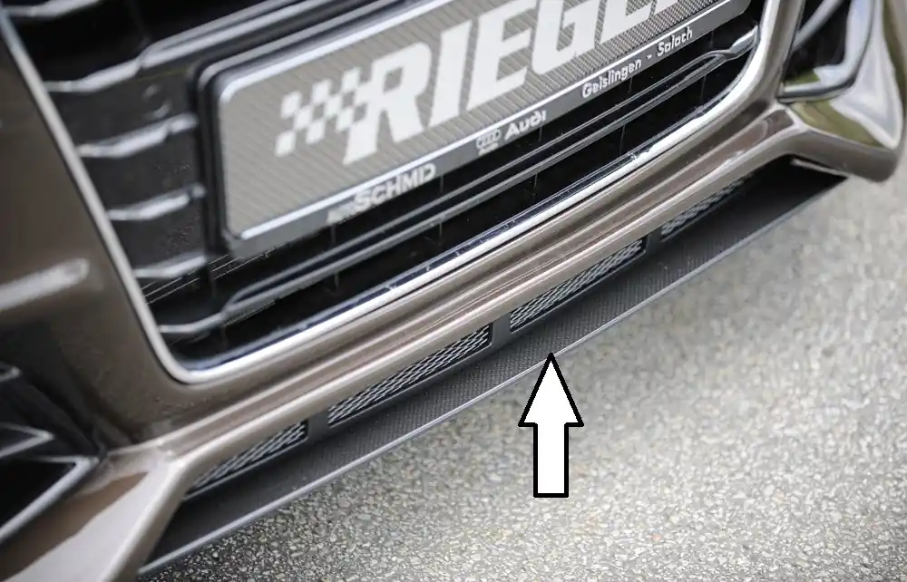 Kup Teď Rieger lipa pod přední nárazník Rieger pro Audi A4 B8, B81 avant, sedan před faceliftem, 11/07-12/11, plast ABS s povrchovou úpravou Carbon-Look