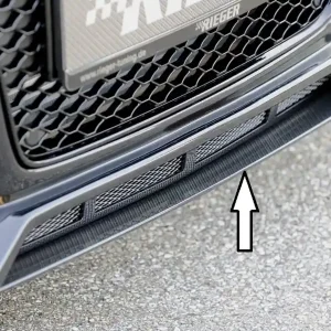Výprodej Rieger lipa pod přední nárazník Rieger pro Audi A5 B8, B81 kabriolet, kupé, Sportback po faceliftu, 10/11-06/16, plast ABS s povrchovou úpravou Carbon-Look, pod přední nárazník Rieger obj. kód K 00055460/61/62/63