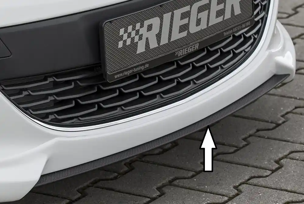Must-Have Rieger lipa pod přední nárazník Rieger pro Opel Astra J 5-dvéř., hatchback, sedan, sedan/notchback, sports tourer po faceliftu, 10/12-, plast ABS s povrchovou úpravou Carbon-Look