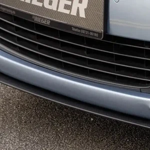 Rieger lipa pod přední nárazník Rieger pro Volkswagen Golf 6 3-dvéř., 5-dvéř., kabriolet, plast ABS s povrchovou úpravou Carbon-Look Akční Nabídka