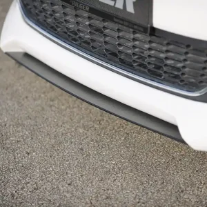 Časově Omezené Rieger lipa pod přední nárazník Rieger pro Volkswagen Polo 6 6R 3-dvéř., 5-dvéř. před faceliftem, 04/09-01/14, plast ABS s povrchovou úpravou Carbon-Look