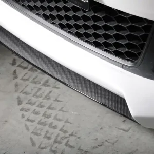 Značkový Rieger lipa pod přední nárazník Rieger pro Volkswagen Polo 6 GTI 3-dvéř., 5-dvéř. před faceliftem, 05/10-01/14, plast ABS s povrchovou úpravou Carbon-Look