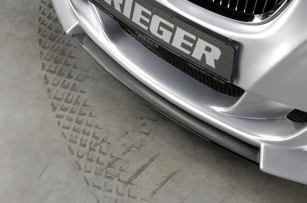Vysoce Kvalitní Rieger lipa pod přední nárazník Rieger pro BMW řada 3 E92, E93 kabriolet, kupé po faceliftu LCI, 03/10-, plast ABS s povrchovou úpravou Carbon-Look