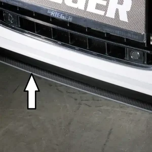 Rieger lipa pod přední nárazník Rieger pro Audi A5 B8, B81 kabriolet, kupé, Sportback před faceliftem, 06/07-07/11, plast ABS s povrchovou úpravou Carbon-Look, pod přední nárazník Rieger obj. kód K 00055430/31/32/33 Zlevněný