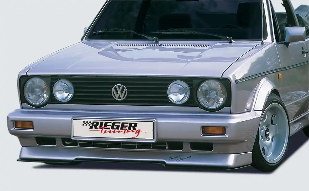 Rieger spoiler pod přední nárazník pro Volkswagen Golf 1 kabriolet, plast ABS bez povrchové úpravy Autentický