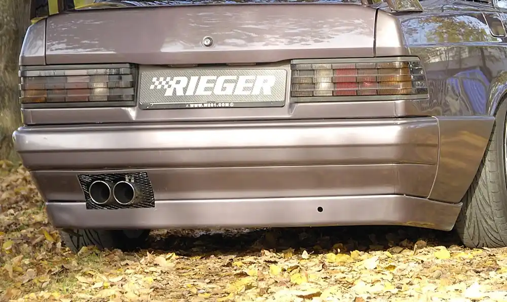 Rieger spoiler pod zadní nárazník pro Mercedes 190 W201 sedan, plast ABS bez povrchové úpravy, bez alu mřízky, bez výřezu pro koncovku Zlevněný