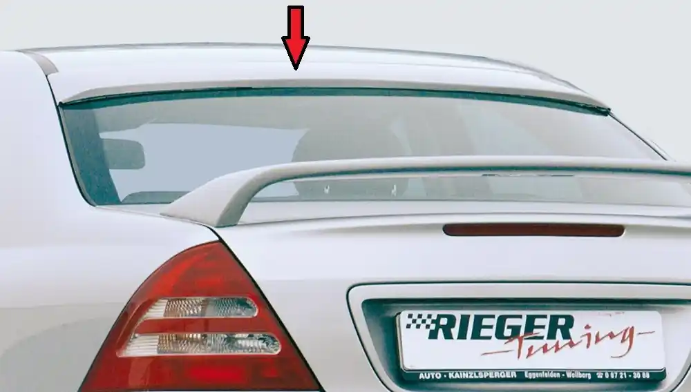 Rieger patka na zadní okno pro Mercedes třída C W203 sedan, 05/00-, plast ABS bez povrchové úpravy, bez výřezu pro anténu Značkový