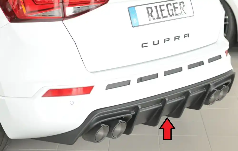 Rieger vložka zadního nárazníku (pro vozy s tažným zařízením) pro Seat Ateca Cupra 5FP, plast ABS bez povrchové úpravy Nakupujte Hned