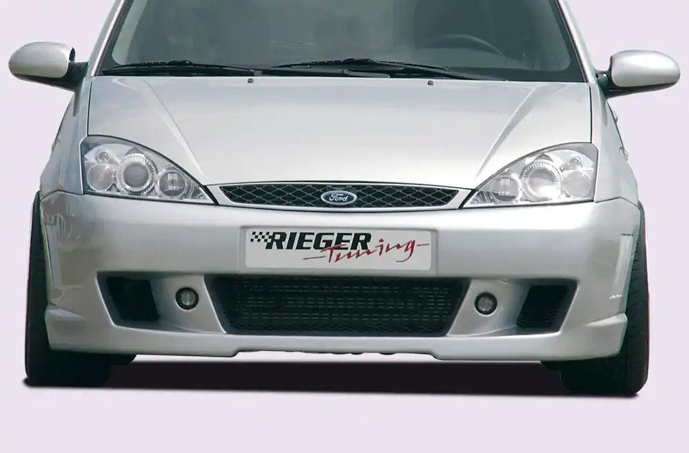Rieger Přední nárazník pro Ford Focus 1 3-dvéř., 5-dvéř., plast ABS bez povrchové úpravy, s žebrováním, pro vozy bez ostřikovačů světlometů Akční Nabídka