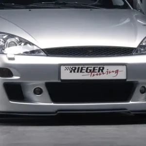 Rieger Přední nárazník pro Ford Focus 1 3-dvéř., 5-dvéř., plast ABS bez povrchové úpravy, s žebrováním, s výřezy pro blinkry, pro vozy s ostřikovači světlometů Zlevněný