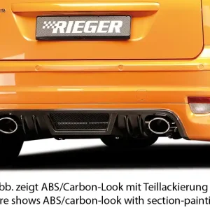 Rieger spoiler pod zadní nárazník pro Ford Focus 2 3-dvéř., 5-dvéř. před faceliftem r.v. 07/04-01/08, plast ABS bez povrchové úpravy, pro vozy s koncovkami na obou stranách Ověřený