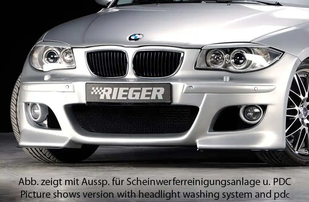 Tovární Cena Rieger Přední nárazník pro BMW řada 1 E87 4-dvéř. před faceliftem, plast ABS bez povrchové úpravy