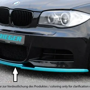 Aktuální Rieger lipa pod přední nárazník pro BMW řada 1 E82, E88 kabriolet, kupé, 10/07-, plast ABS bez povrchové úpravy