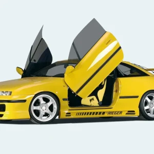 Jen Po Omezenou Doba Rieger boční práh mont. strana levá pro Opel Calibra A 3-dvéř., r.v. 03/90-, plast ABS bez povrchové úpravy, s prolisem, s prolisem a dvěma výřezy