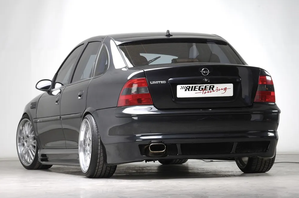 Rieger spoiler pod zadní nárazník pro Opel Vectra B hatchback, notchback před faceliftem r.v. -07/98, plast ABS bez povrchové úpravy Víkendová Akce