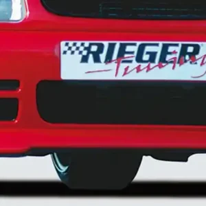 Zlevněný Rieger spoiler pod přední nárazník pro Volkswagen Polo 4 6N 3-dvéř., 5-dvéř., r.v. 10/94-01, plast ABS bez povrchové úpravy, "flat version", se styling paketem