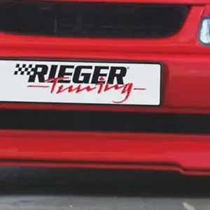 Značkový Rieger spoiler pod přední nárazník pro Volkswagen Polo 4 6N 3-dvéř., 5-dvéř., r.v. 10/94-01, plast ABS bez povrchové úpravy, "flat version", bez styling paketu