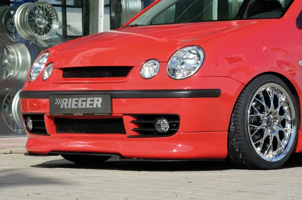 Ihned K Objednání Rieger spoiler pod přední nárazník pro Volkswagen Polo 5 9N 3-dvéř., 5-dvéř., r.v. 10/01-03, plast ABS bez povrchové úpravy
