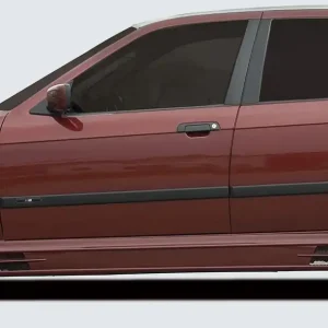 Levný Rieger boční práh mont. strana levá pro BMW řada 3 E36 compact, kabriolet, kupé, sedan, touring, r.v. 01/90-12/99, plast ABS bez povrchové úpravy, s prolisem, s prolisem a dvěma výřezy