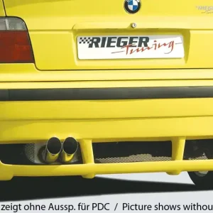 Výprodej Rieger kompletní zadní nárazník pro BMW řada 3 E36 compact, plast ABS bez povrchové úpravy