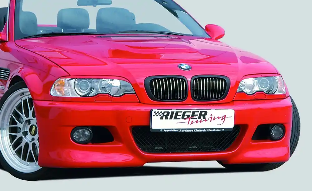 Akce Rieger Přední nárazník M3-Look pro BMW řada 3 E46 sedan, touring, plast ABS bez povrchové úpravy, mimo diesel