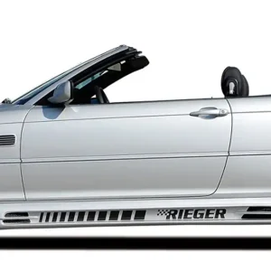 Rieger boční práh (185mm) mont. strana levá pro BMW řada 3 E46, E46 M3 compact, kabriolet, kupé, sedan vč. faceliftu, r.v. 02/02-, 02/98-12/01, 06/00-, plast ABS bez povrchové úpravy, s prolisem, s prolisem a dvěma výřezy Cenově Výhodný