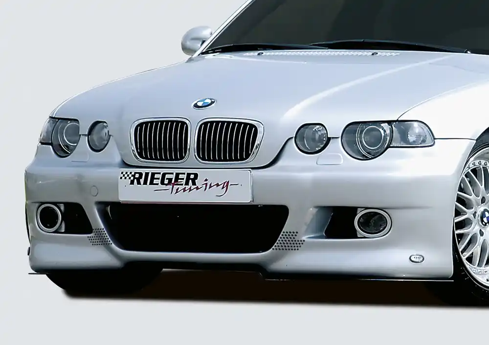 Horká Nabídka Rieger Přední nárazník pro BMW řada 3 E46 compact po faceliftu, plast ABS bez povrchové úpravy, pro vozy s ostřikovači světlometů