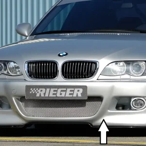 Rieger Přední nárazník pro BMW řada 3 E46 sedan, touring po faceliftu, plast ABS bez povrchové úpravy, s držáky pro originální mlhová světla Akční Nabídka