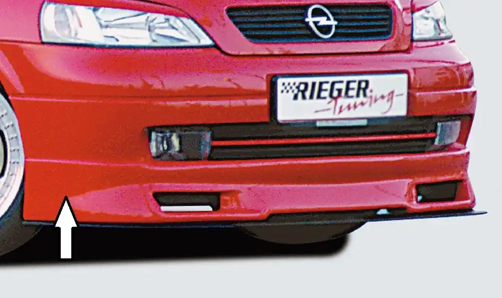 Rieger spoiler pod přední nárazník pro Opel Astra G 3-dvéř., 5-dvéř., cabrio, caravan, fastback, hatchback, notchback, plast ABS bez povrchové úpravy Hit Sezóny