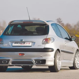 Rieger spoiler pod zadní nárazník pro Peugeot 206 convertible CC, sedan r.v. 09/98-05/06, plast ABS bez povrchové úpravy, pro vozy s orig. menším zadním nárazníkem Horká Nabídka