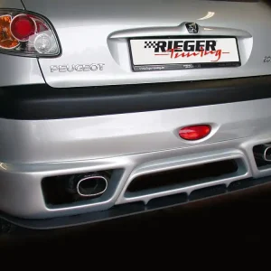 Rieger spoiler pod zadní nárazník pro Peugeot 206 convertible CC, sedan r.v. 09/98-05/06, plast ABS bez povrchové úpravy, pro vozy s orig. větším zadním nárazníkem Nejlepší Volba