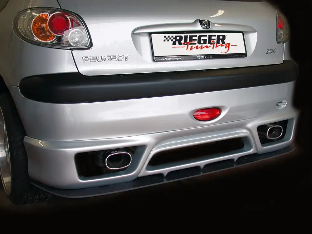 Rieger spoiler pod zadní nárazník pro Peugeot 206 convertible CC, sedan r.v. 09/98-05/06, plast ABS bez povrchové úpravy, pro vozy s orig. větším zadním nárazníkem Nejlepší Volba