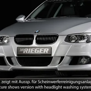 Cenově Výhodný Rieger Přední nárazník pro BMW řada 3 E92, E93 kabriolet, kupé po faceliftu LCI, plast ABS bez povrchové úpravy, pro vozy bez ostřikovačů světlometů a parkovacího asistenta (PDC)
