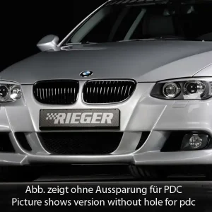 Jen Po Omezenou Doba Rieger Přední nárazník pro BMW řada 3 E92, E93 kabriolet, kupé po faceliftu LCI, plast ABS bez povrchové úpravy, pro vozy s ostřikovači světlometů a parkovacím asistentem (PDC)