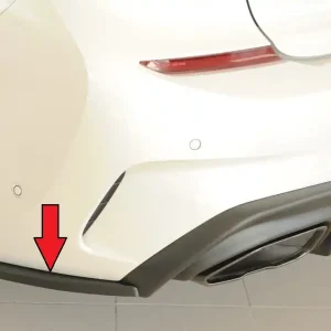 Finální Výprodej Rieger spoiler pod zadní nárazník na levé straně pro BMW řada 3 G21 touring r.v. 03/19-06/22, plast ABS bez povrchové úpravy