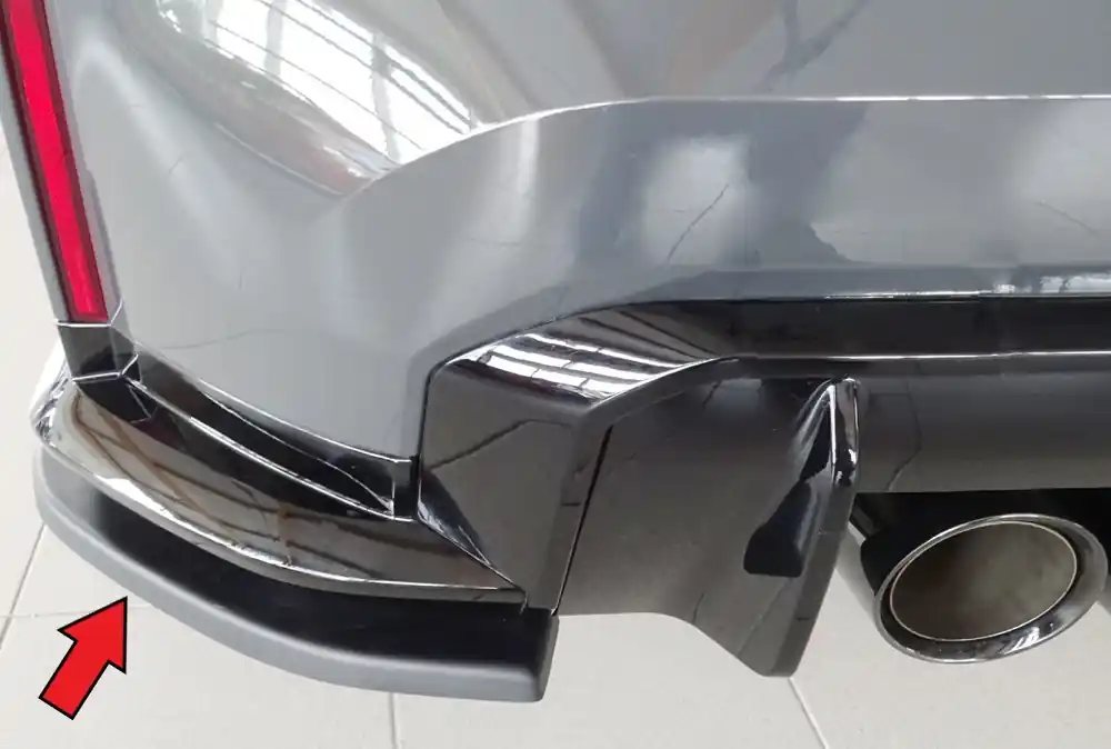 Rieger spoiler pod zadní nárazník na levé straně pro BMW Řada 3 G80 M3 CS G34MKS sedan r.v. 01/23-, plast ABS bez povrchové úpravy Akční Cena