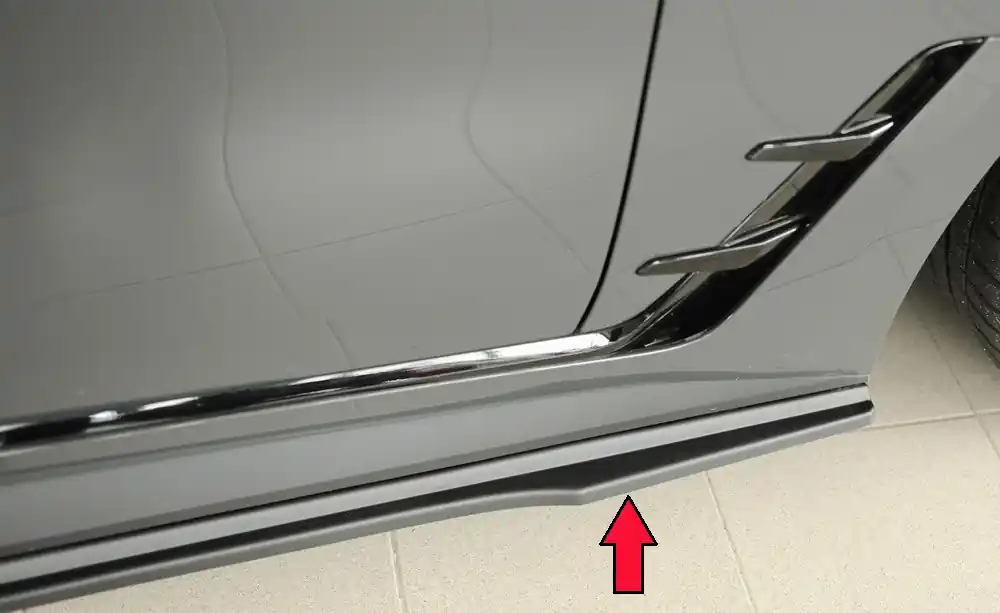 Rieger spoiler pod boční práh mont. strana pro BMW i4 M G26 gran coupe (5-dvéř.), r.v. 11/21-, plast ABS bez povrchové úpravy, pravá strana Pouze Dnes