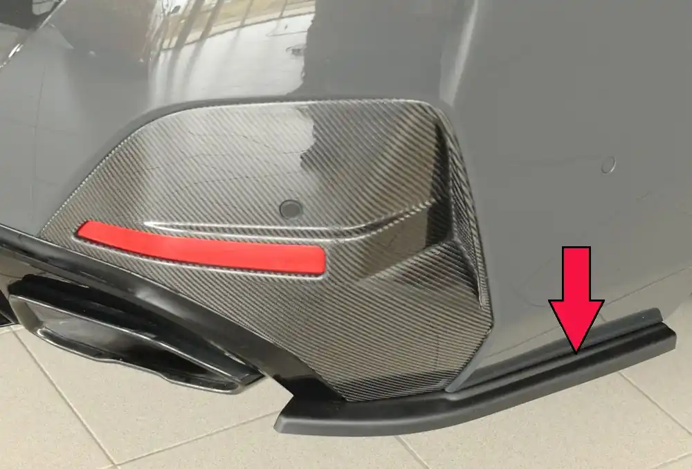 Rieger spoiler pod zadní nárazník na pravé straně pro BMW i4 G26 G4C gran coupe (5-dvéř.) r.v. 11/21-, plast ABS bez povrchové úpravy Top Prodej