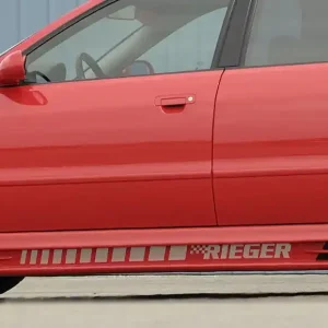 Výprodej Rieger boční práh mont. strana levá pro Audi A4 B5 avant, sedan, r.v. 11/94-98, 99-12/00, plast ABS bez povrchové úpravy, s prolisem, s prolisem a dvěma výřezy